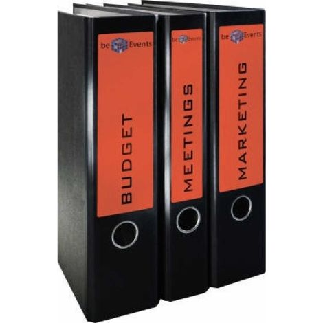 Ordnerrückenetikett ultragrip breit/kurz 61 x 192 mm (B x H) selbstklebend ohne Griffloch rot 80 Etik./Pack. (1/5)