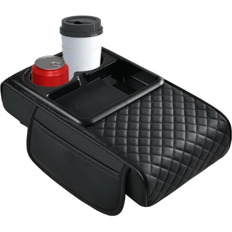 Accoudoir pour voiture Organiseur d'accoudoir de voiture, organiseur intérieur réglable en hauteur pour voiture et camion modification avec fonction de protection (1/5)