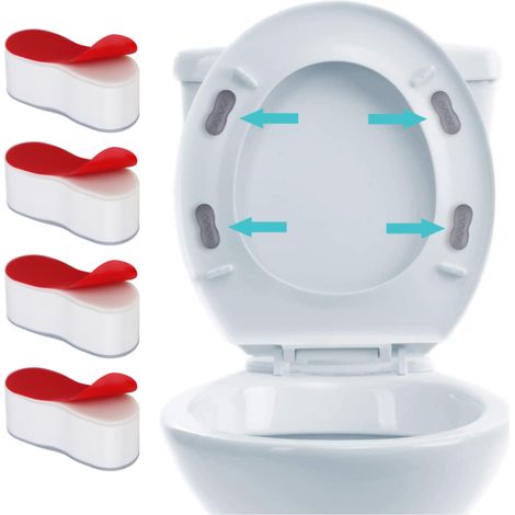 butées de siège de toilette autocollantes, entretoises pour abattant de toilette avec fixation de bidet (1/5)
