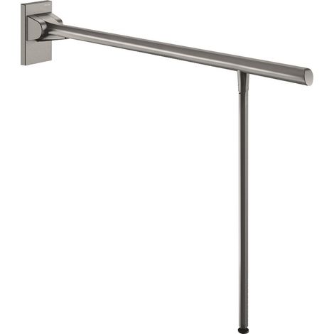 Barre d'appui rabattable avec béquille Siege de douche : anthracite métallisé - L.850mm