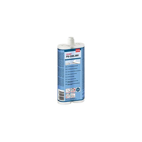 Weiss Chemie COSMO PU-200.281, 2-K-PUR-Reaktions Klebstoff, 2x310 ml. perlweiß (1/2)