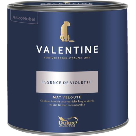 Dulux Valentine Peinture intérieure de haute qualité - Valentine - Couleur intense & pouvoir couvrant élevé - Mat Velouté Essence de Violette 2 L