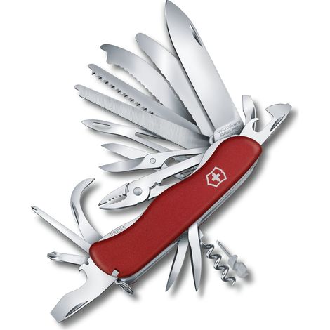 Navaja suiza Victorinox Work Champ XL, con 31 funciones, 111 mm de largo, peso 341 gr, color rojo, 0.8564.XL