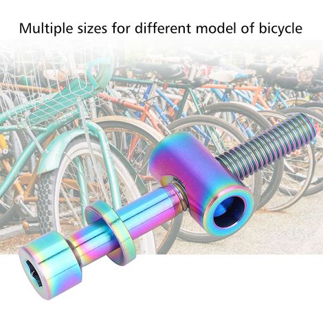 Vis en Alliage de Titane M5 30/35/40mm pour Tige de Selle Vélo, Tête Ronde Colorée M5x40 (1/4)