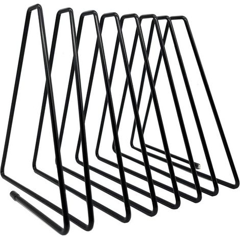Serre-livres - Support de livres - Métal - Porte-livres - Réglable - 7 compartiments - Zwart (1/5)