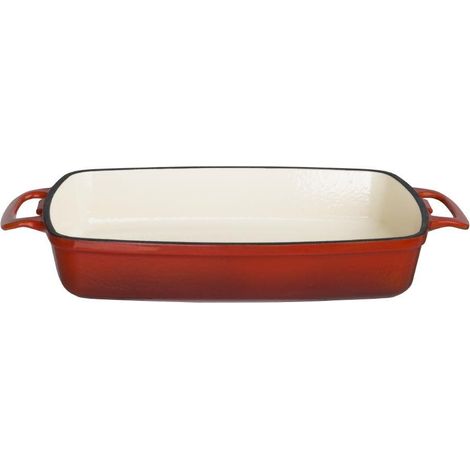 Plat en fonte rectangulaire 2.8 L rouge - Vogue (1/5)