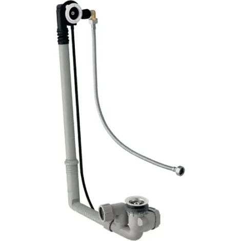 Colonna scarico vasca tonda cromato 28 cm 1/2" inox GEBERIT