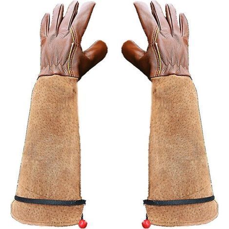 (S)1 Pair Gardening Gloves, Rose Pruning Thorn Proof Gloves, Pigskin Sheepskin Gloves Floral Gloves (1/5)