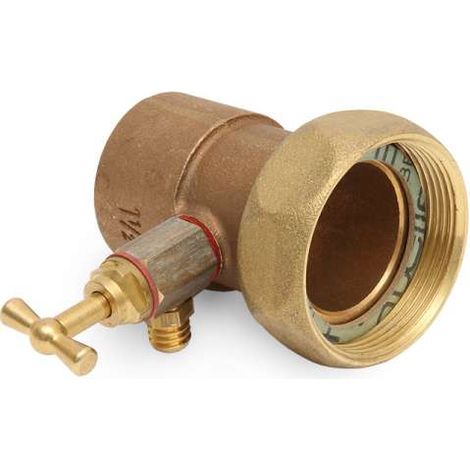 KEMPER Lötverschraubung mit Entleerung DN40 1 3/4" Überwurfmutter x 42mm 47605042