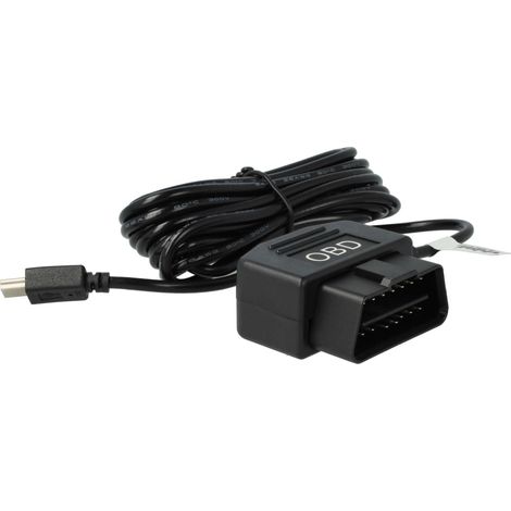vhbw OBD2 Mini-USB Kabel Ladekabel für Dashcam GPS Navi Smartphone 3,5m