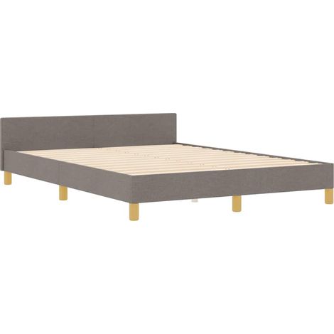 Struttura del letto con testiera Talpa 140 x 190 cm Tessuto vidaXL (1/5)