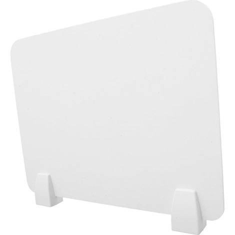 Écran de séparation bureau 1 pièce, PVC blanc anti-éternuements (1/5)