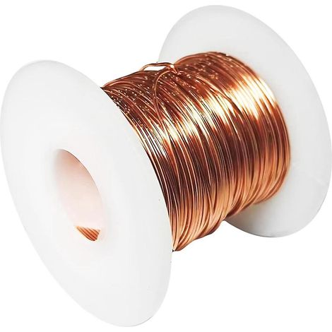 Fil de cuivre souple à 99,9 % - Calibre 20 (0,8 mm) - 91,4 m (300 pieds), fil de cuivre nu pur pour la fabrication de bijoux et le jardin. (1/5)