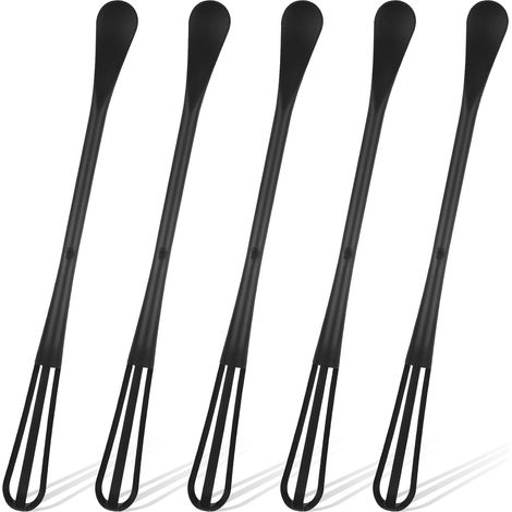 Juego de 5 batidores pequeños multifuncionales de silicona, que incluye una mini cuchara y varillas para batir, mezclar y hornear. (1/5)