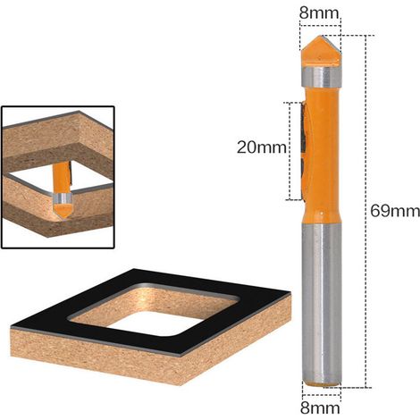8-mm-Zapfenfräser für Holz, 8-mm-Schaft-Fräswerkzeug, Kopierfräser für Holzbearbeitung