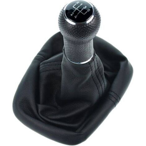 Soufflet Levier de Vitesse Pommeau de Vitesse 12mm compatible avec VW Golf 1 2 3 Polo 3 6N Boite 5 Vitesses Plug & Play Noir (1/4)