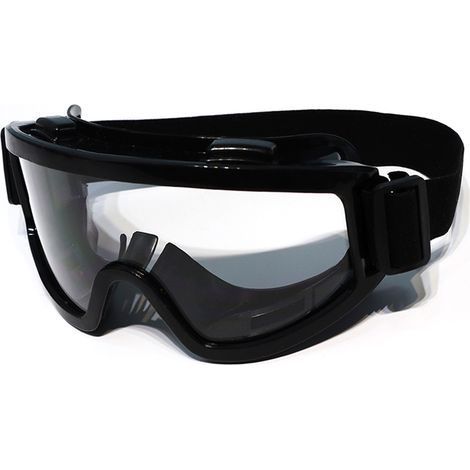 Schutzbrille, staubdicht, transparente Gläser, komfortabel für Arbeit und Sicht, schwarzer Rahmen, transparente Gläser (1/5)