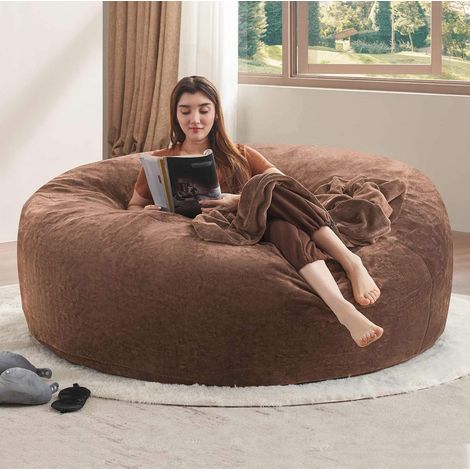 Puff saco 6FT marrón para adultos OKWISH (1/5)