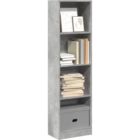 Bücherregal Betongrau 40x24x143 cm Holzwerkstoff (1/5)