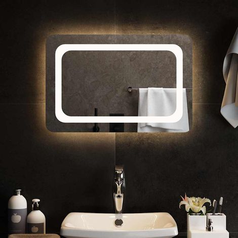 vidaXL Espejo de baño con LED 60x40 cm (1/4)