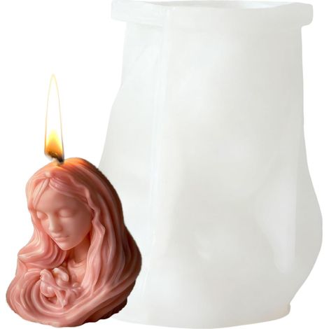 Moules À Bougies En Silicone,Silicone 3D Réutilisable Anti-adhésif - Moules À Savon Flexibles Pour Vacances Anniversaire Résine Savon Argile Béton Adultes Débutants Amateurs (1/5)