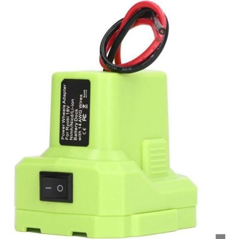 Adaptateur Batterie Lithium - Convertisseur pour Outils Électriques - Câble 14 AWG - Compatible Série Ryobi 18 V One+ - 1 Pièce (1/5)