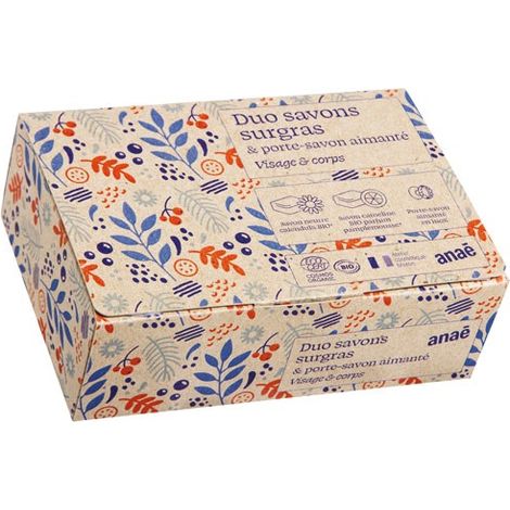 ANAE - Coffret savons surgras et porte-savon aimanté