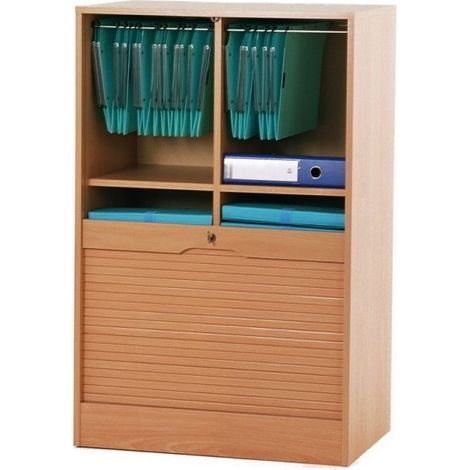 Classeur à rideau large hêtre Office 108cm (1/4)