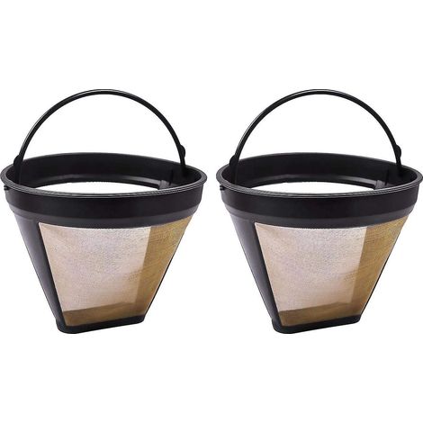Set mit 2 wiederverwendbaren konischen Kaffeefiltern, die Ihren permanenten Kaffeefilter für Machi ersetzen