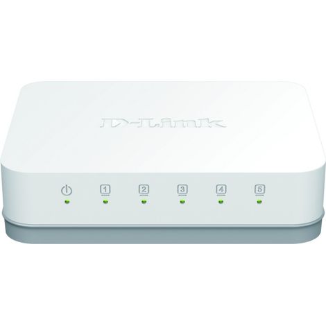 D-Link Switch GO-SW-5G/E Unmanaged Desktop Anzahl 10/100-Mbit/s-Ports (RJ-45) Anzahl 5 1-Gbit/s-Ports (RJ-45) Anzahl SFP-Ports Anzahl PoE-Ports Anzahl PoE+-Ports Netzteil (1/5)