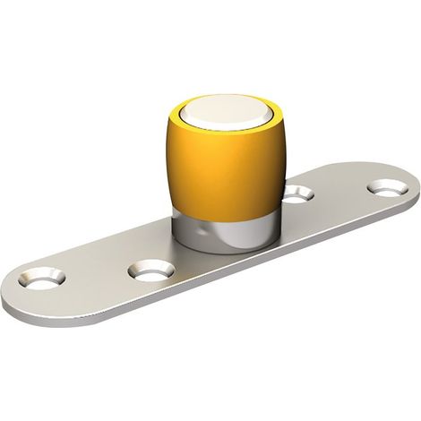 Guide sur platine pour profil galvanisé en U pour porte 150 kg à déplacement droit Mantion