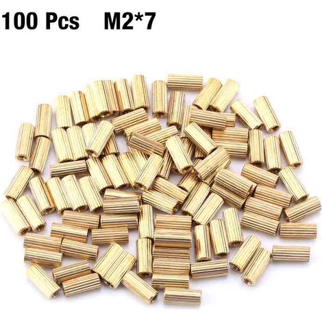 100pcs M2 Brass Female Female Standoff Set for Computer Main Board (M27)