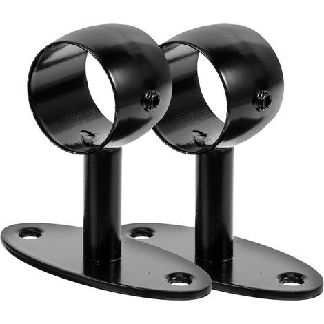 pièces - Porte-rampe - supports de rampe - support mural - barre de soutien de rampe - Support de rampe d'escalier - Ø 33 mm - noir - RVS - pour cages d'escalier (1/5)