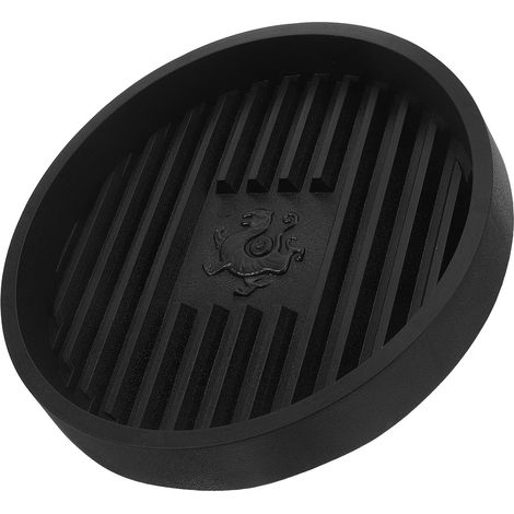 Support pour ventouse de WC , noir , avec bac récupérateur . Rangement vertical compact . Accessoire