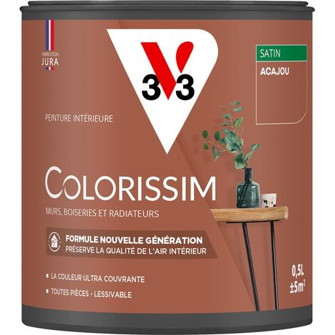 Peinture murale intérieure Colorissim® V33 Acajou Satin 0,5L