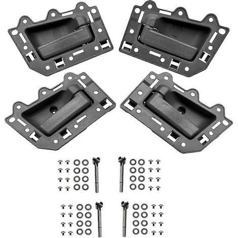 Lot de 4 poignées de porte intérieures compatibles avec JEEP Grand Cherokee 2005-2011 1JV471J3AA 1JV461J3AA 5HR411J3AK 5HR421J3AK (conduite à gauche) (1/5)