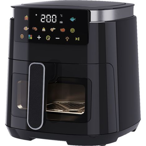 Spector 5L Digital Air Fryer 1500W Oil Free Hot Air Healthy Frying Cooker Black