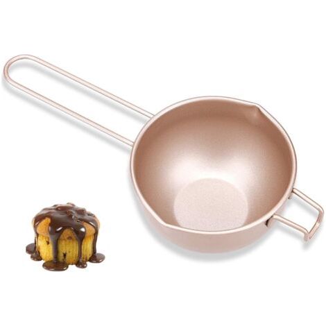 QORVA-Bol Bain Marie Chaudière à Double Fusion ChaudièRes Universelles en Acier Carbone Récipient à Bain-Marie 450 ml à Fondre Chocolat Beurre Fromage