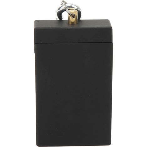 Cendrier de poche mini portable en acier inoxydable avec mousqueton pour cendrier à cigarettes extérieur voyage noir (1/5)