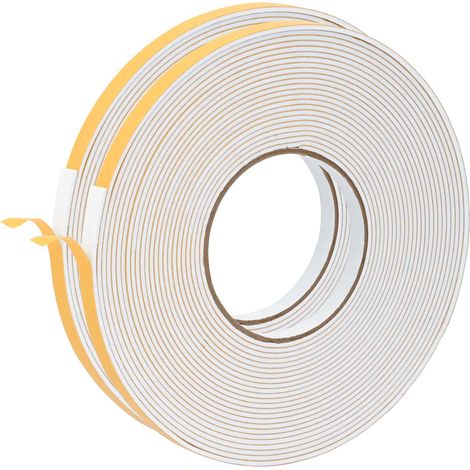 vidaXL Ruban adhésif en mousse 2 pc Blanc 10mm x 10m Mousse CR