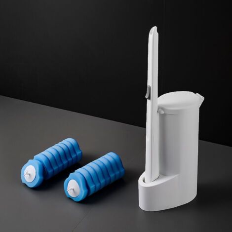 Brosse de cuvette de toilette jetable nettoyage en profondeur inhibition des bactéries désodorisation brosse de toilette jetable pour salle de bain toilette 8 pièces remplacement de baguette de toilet