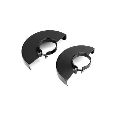 2 protectores de metal negro para amoladoras angulares de 100 mm, con orificio interior de 42 mm. (1/5)