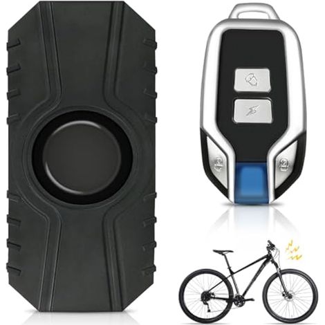 Alarme De Vélo sans Fil,113 DB Alarme Antivol A Vibration avec Télécommande,Alarme Vélo,Alarme De Moto Antivol pour Vélo pour Porte,Moto,Voiture,Scooter (1/5)