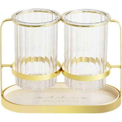 Rangement pour vaisselle avec étagère métallique, porte-ustensiles de cuisine, rangement pour couverts, organisateur de table, installation facile, (doré)