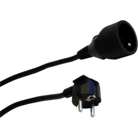 Cable de extensi贸n de 1 toma, 5 m, negro, 3x1,0 mm OWY 28219