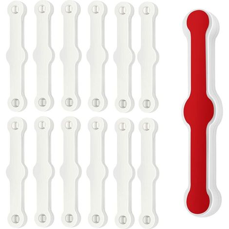 12 Stück Moskitonetz-Fensterclips, Moskitonetz-Befestigungen, selbstklebende Fensterclips, kein Bohren erforderlich für Balkon oder Terrasse (1/4)