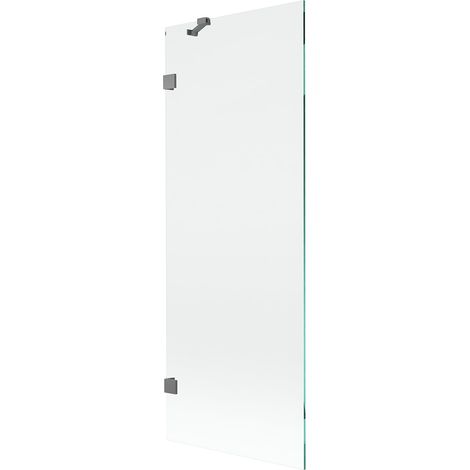 Mexen Lunar mampara de ducha de 1 hoja 70 x 150 cm, transparente, metal gun - 897-070-000-95-00 (1/5)