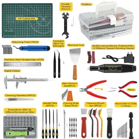 Kit de accesorios para impresora 3D, juego de herramientas de 136 piezas, herramientas de limpieza de precisión, color blanco.