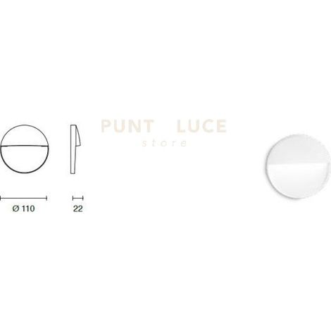 FREE ROUND SEGNAPASO DA ESTERNO 4000K 180LM 3W IP54 BIANCO
