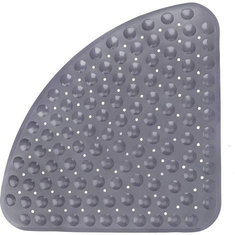Alfombrilla de ducha antideslizante con ventosas y orificios de drenaje, de PVC, 54x54 cm, para baño. (1/5)